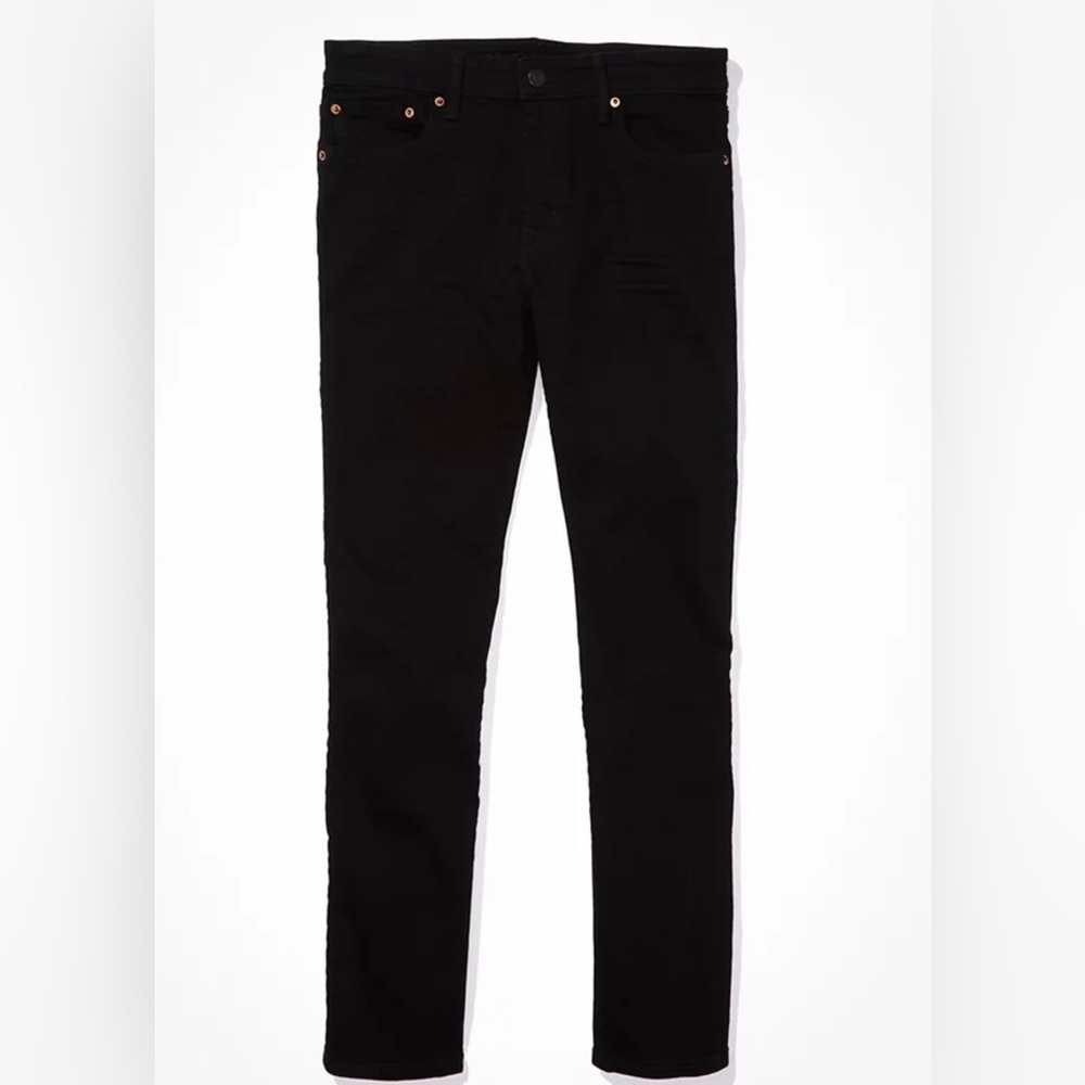 American Eagle Men’s air flex slim straight black jeans